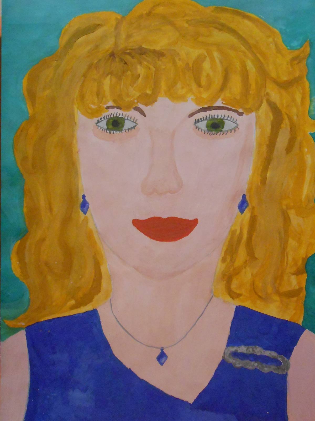 Портрет мамы красками