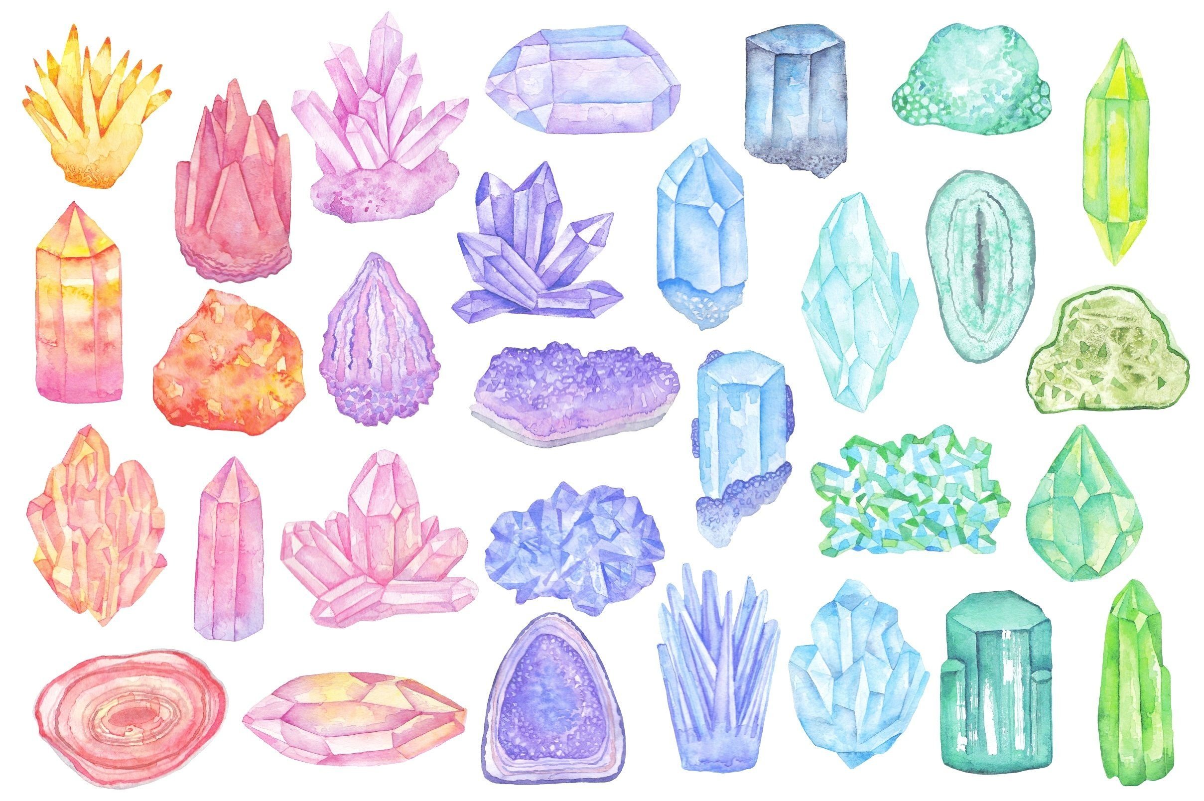 Наклейки в виде кристаллов