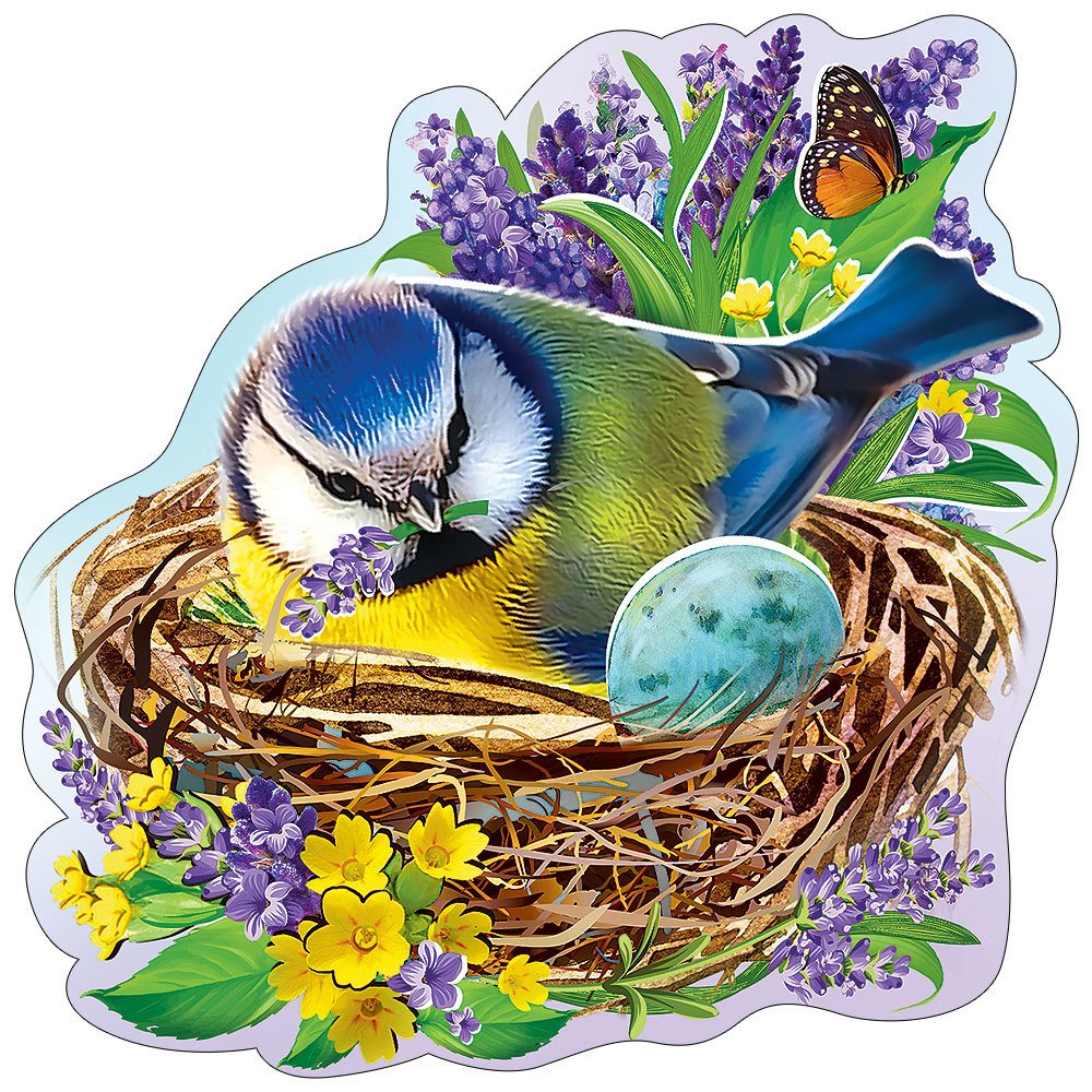 Весенние птицы в гнезде