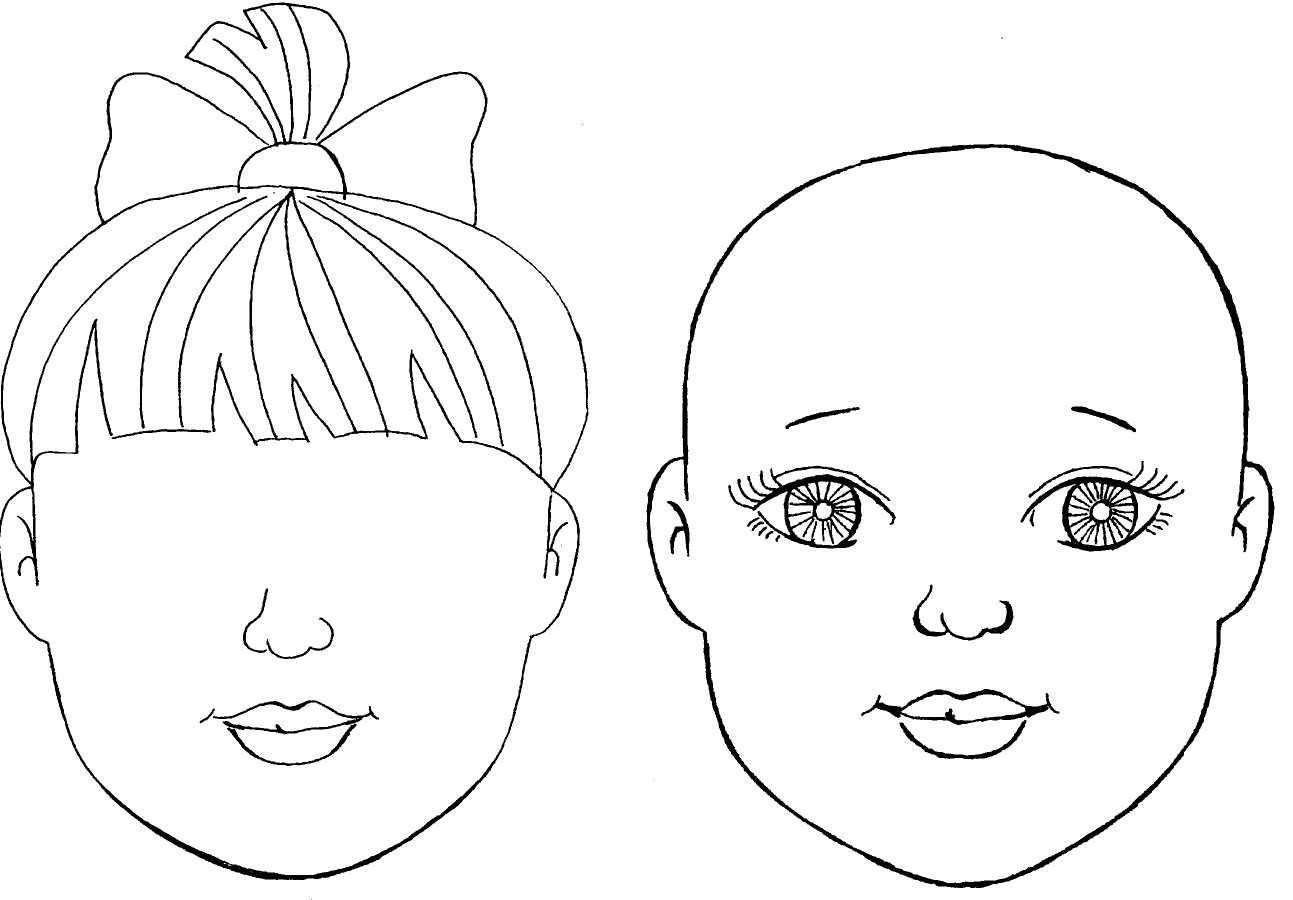 Макет лица для детей