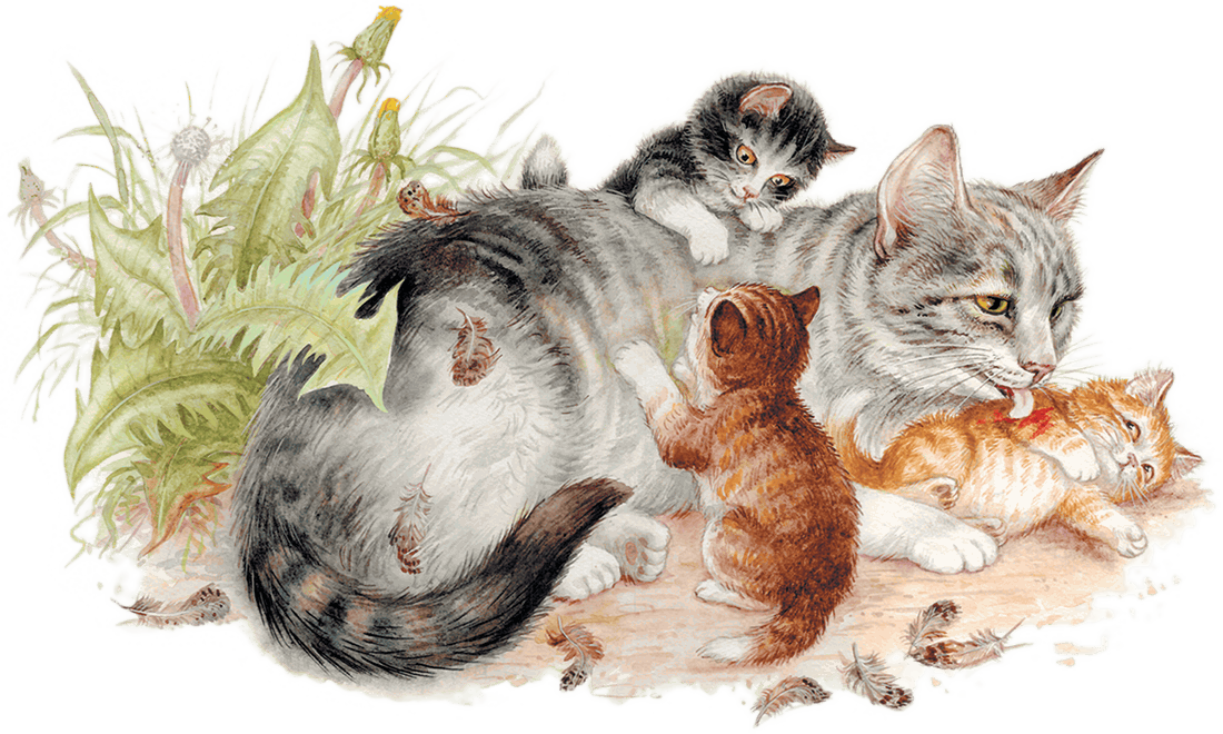 Кошка с котятами детский сад. День кошек. День кошек открытки. Международный день кошек открытки. Кошка иллюстрация.