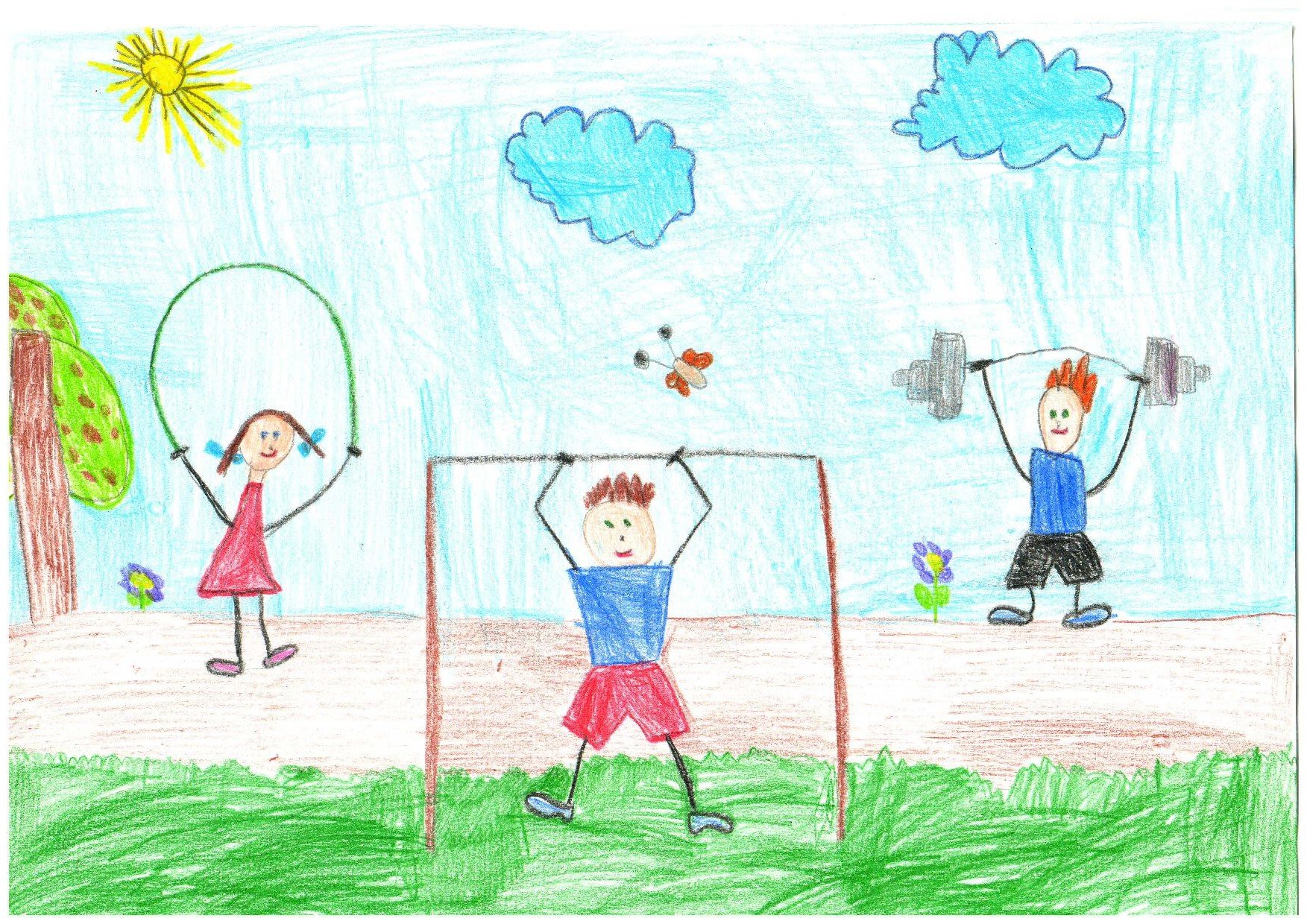 Рисование на тему спортивное лето