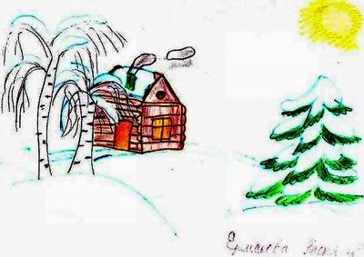 Рисунок к стиху зимнее утро Пушкина