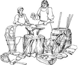 Кузнец раскраска