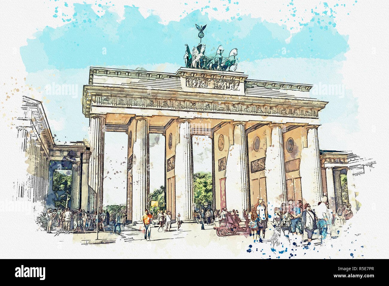 Берлин живопись Бранденбургские ворота