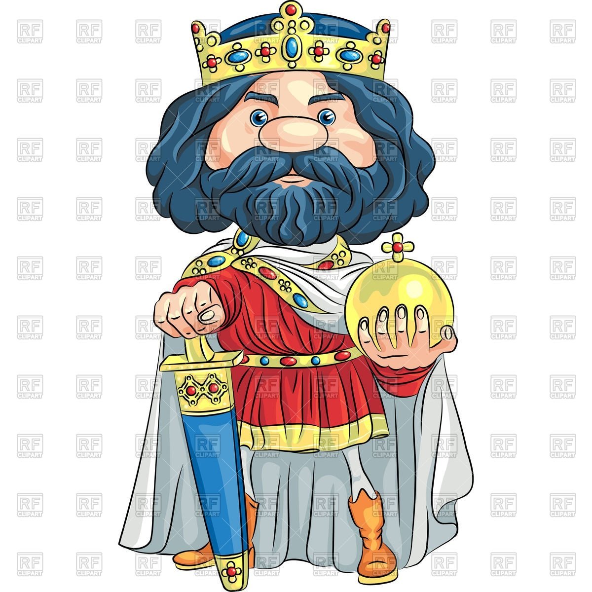 Мультяшный царь в короне