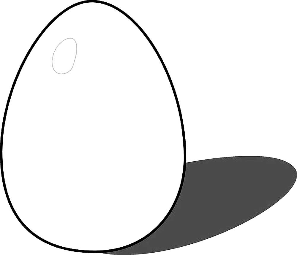 Яйцо раскраска для малышей
