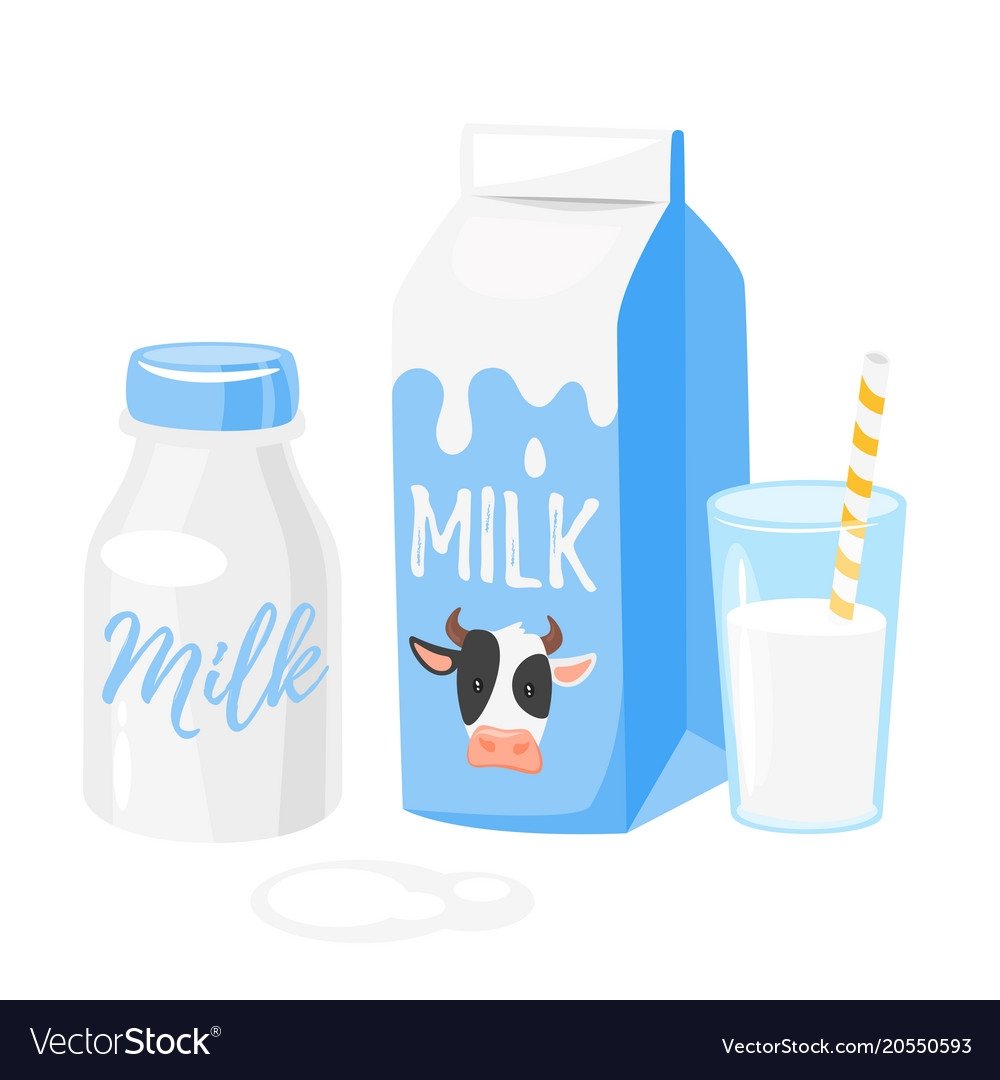 Упаковка молока вектор