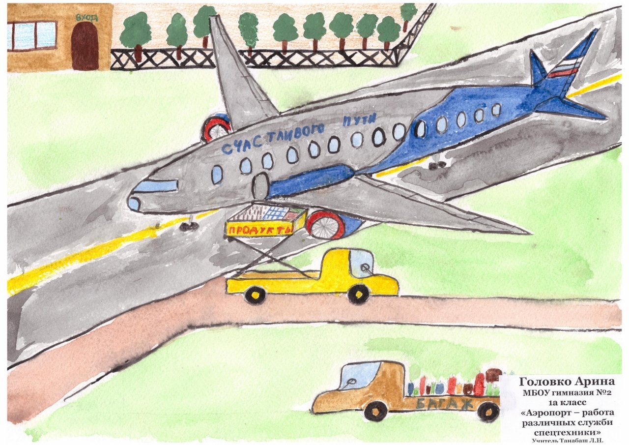 Детские рисунки аэропорта