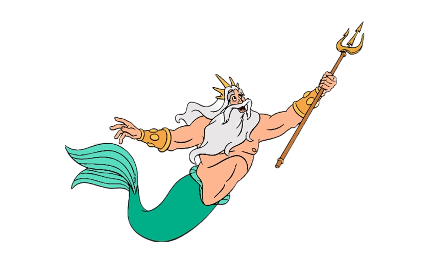 Нептун царь морей. Нептун подводный царь. Тритон морской царь. Царь Тритон Русалочка.