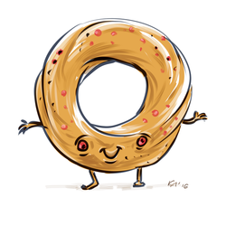 Бублик мультяшный