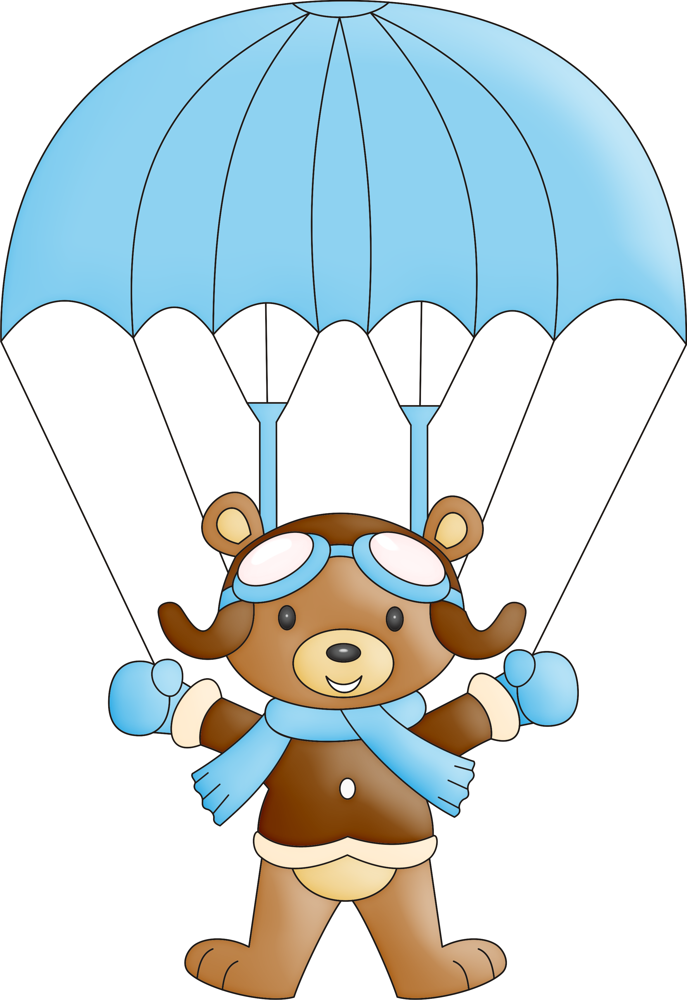 Картинка парашютистка для детей