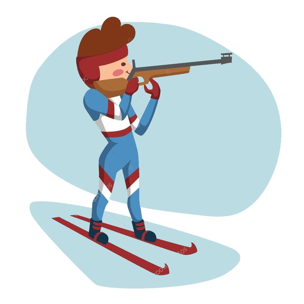 Лыжник с винтовкой