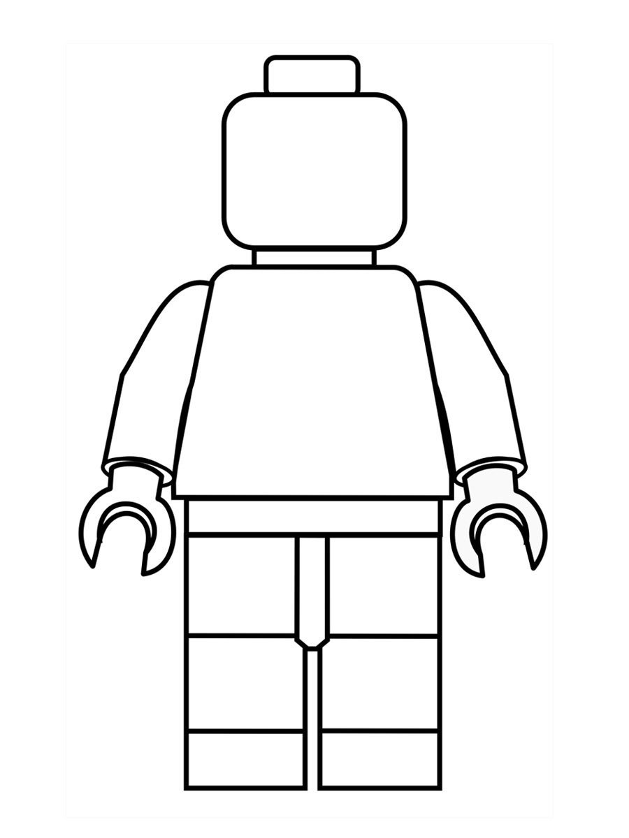 Лего человечек сзади