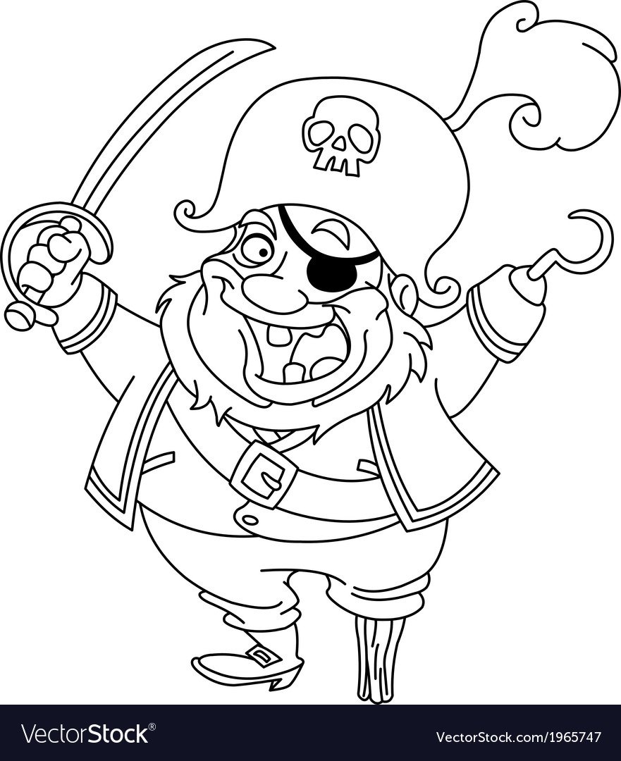 Рисунок пирата для детей легкий