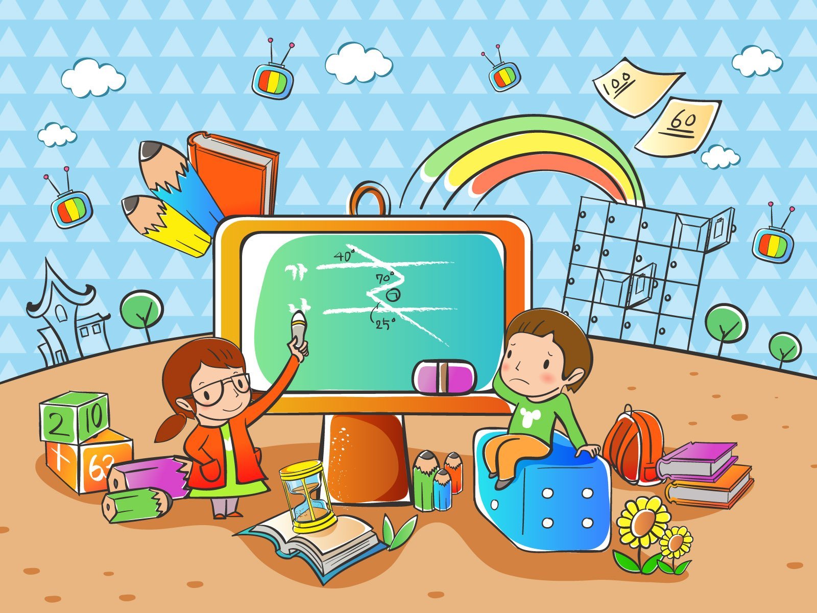 Юный информатик 2 класс. Иллюстрации на школьную тему. Мультяшные школьники. Интерактивные игры. Компьютерные рисунки детей.
