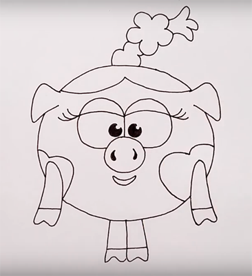 Нюша нарисовать Смешарики