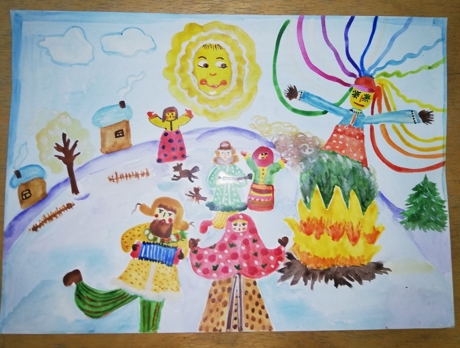 Масленица рисунок для детей 2 класса окружающий мир