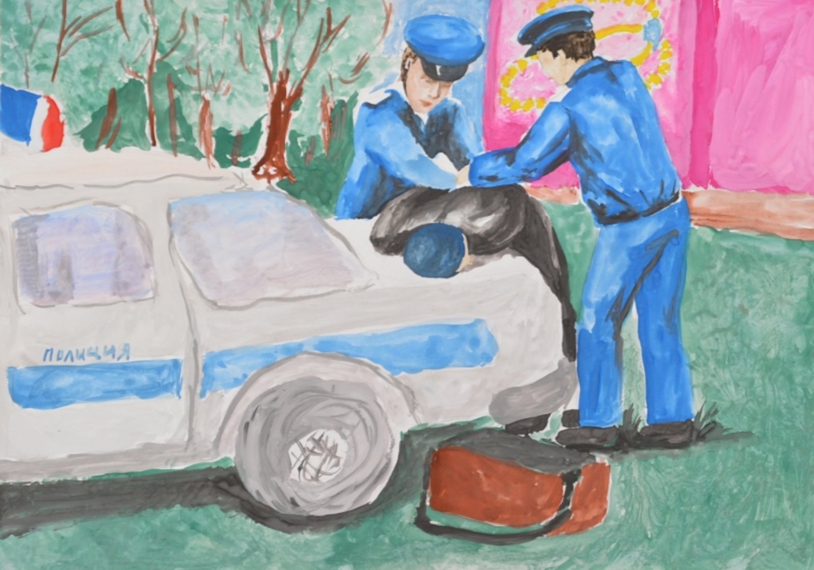 Рисунок на тему полиция