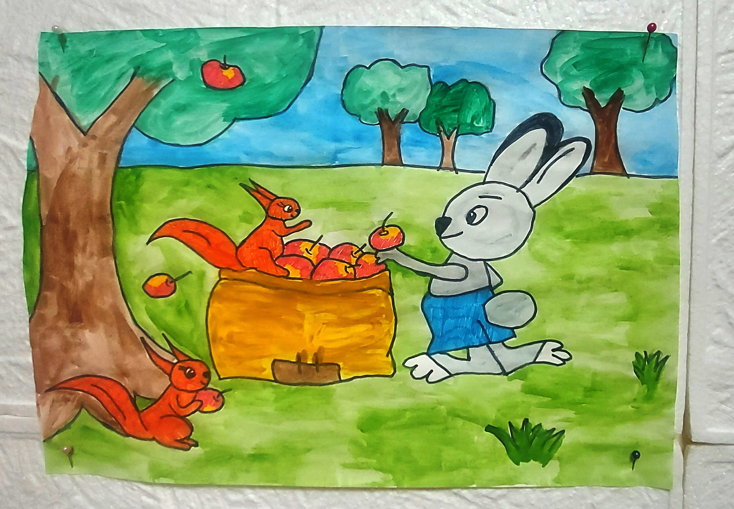 Иллюстрация к сказке мешок яблок