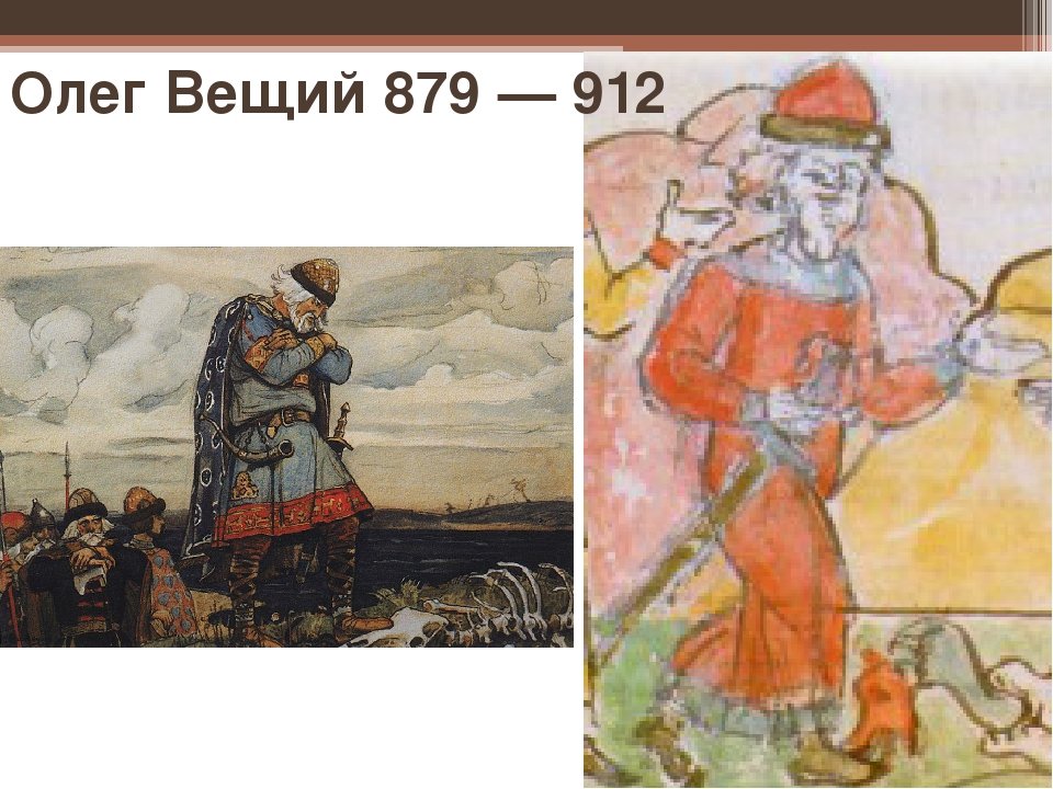 Какие вещи были у вещего олега. 879–912 Гг. – княжение Олега в Киеве.