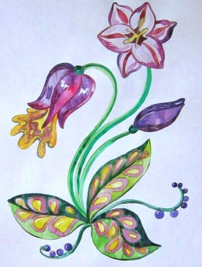 Как нарисовать волшебный цветок