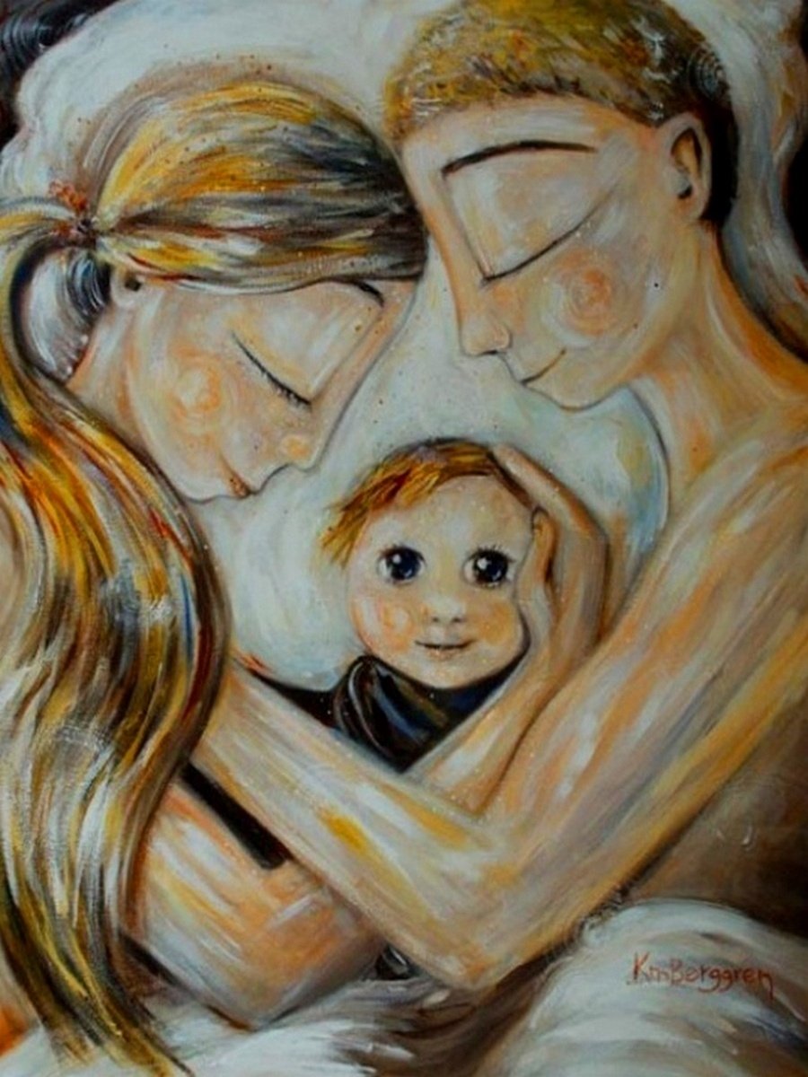 Карма родителей. Кэти Берггрен картины. Канадская художница Кэти Берггрен. Кэти Берггрен картины семья. Кэти Берггрен семья.