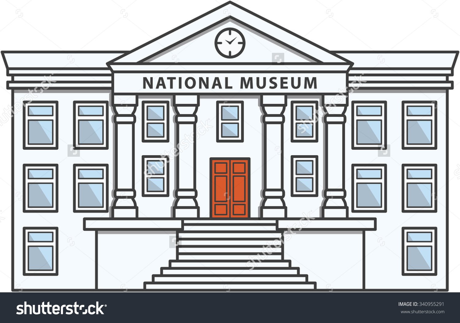 Раскраска музей здание