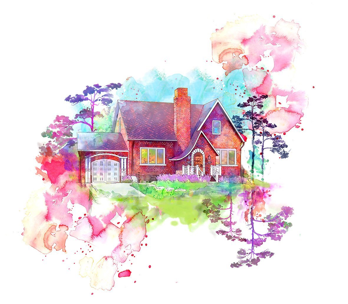 Рисунки красками дома