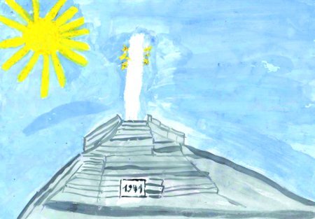 Детский рисунок Саратовского моста