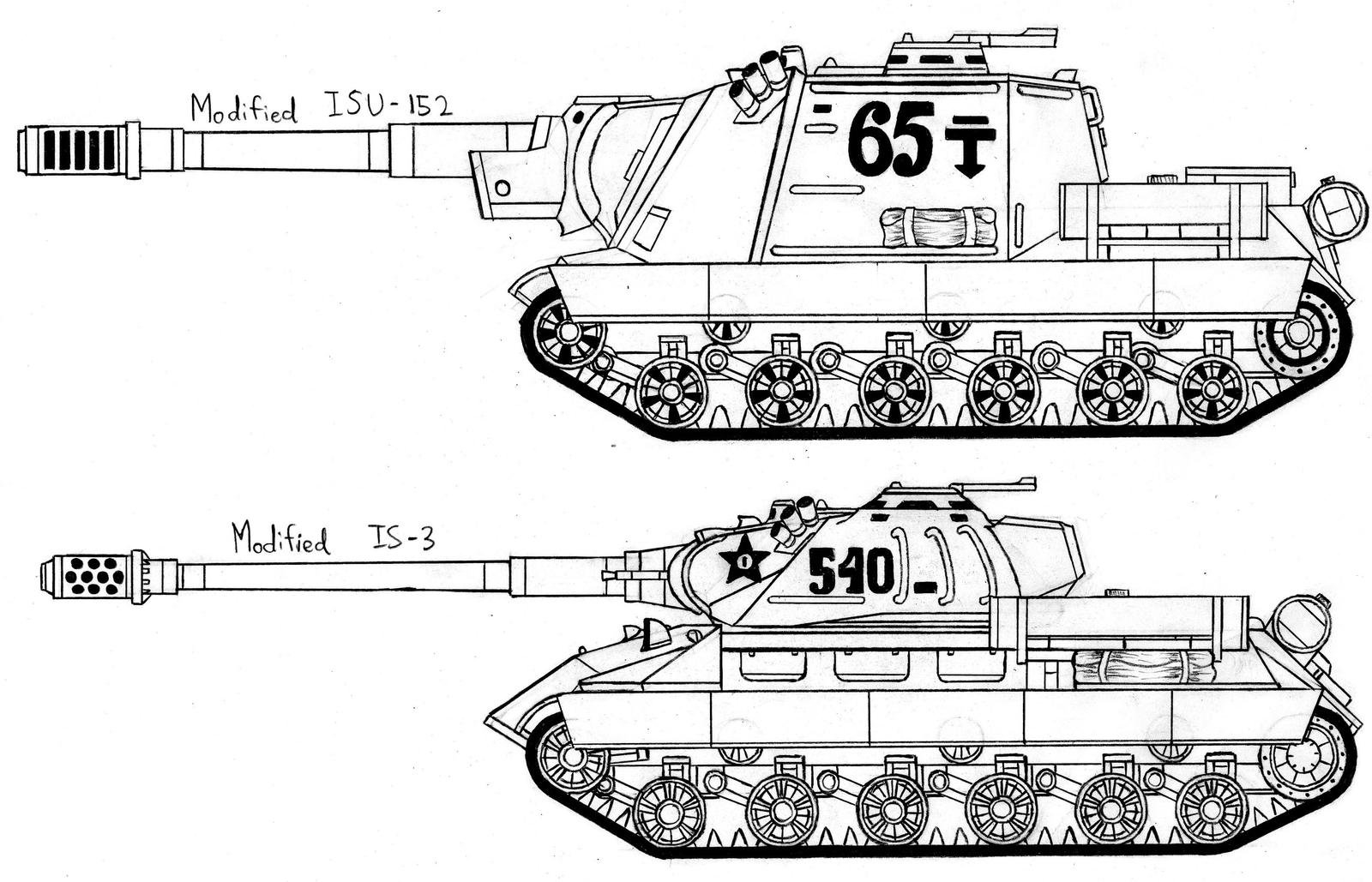 Раскраски танков ИСУ 152