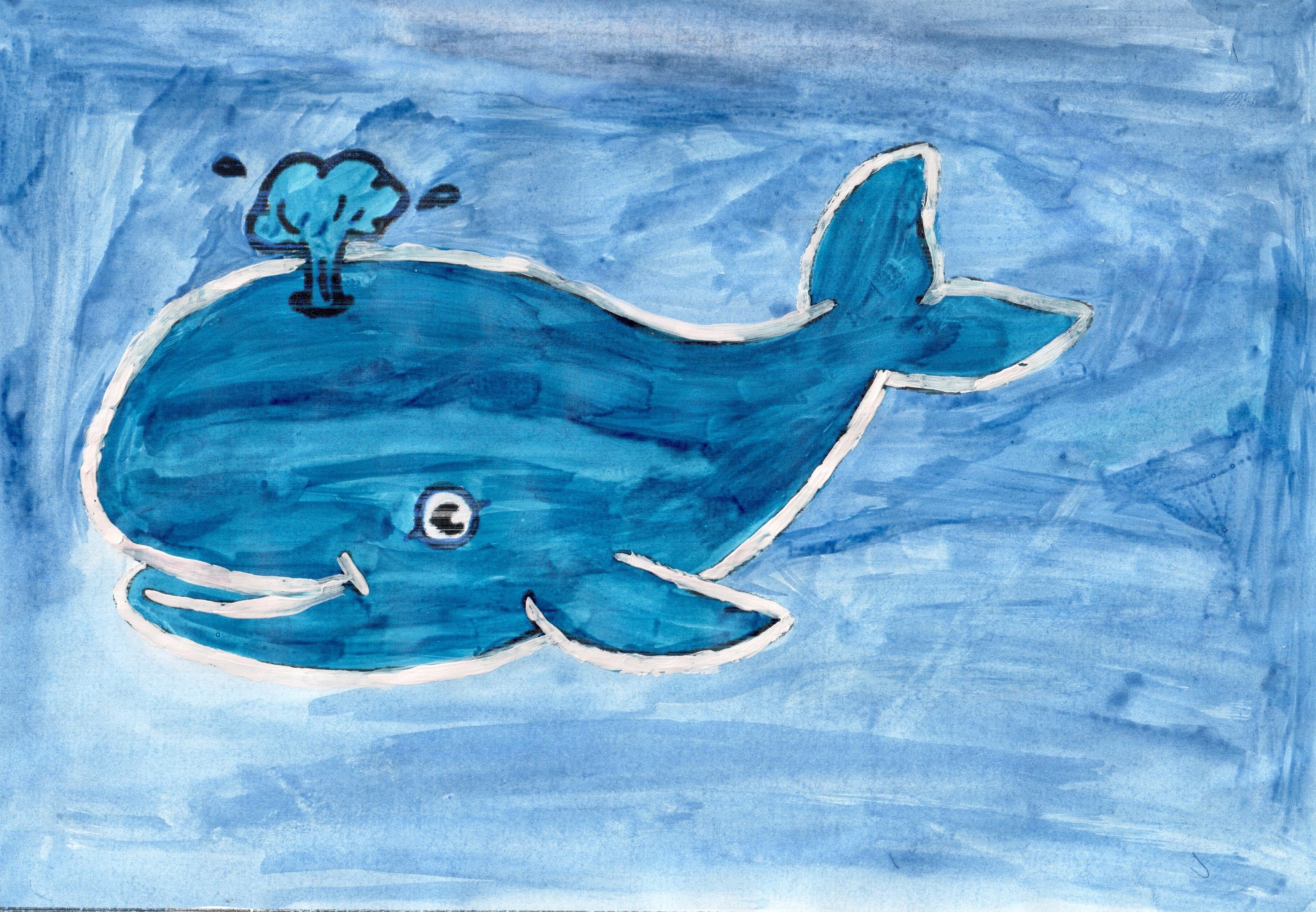 Рисование кит в подготовительной группе