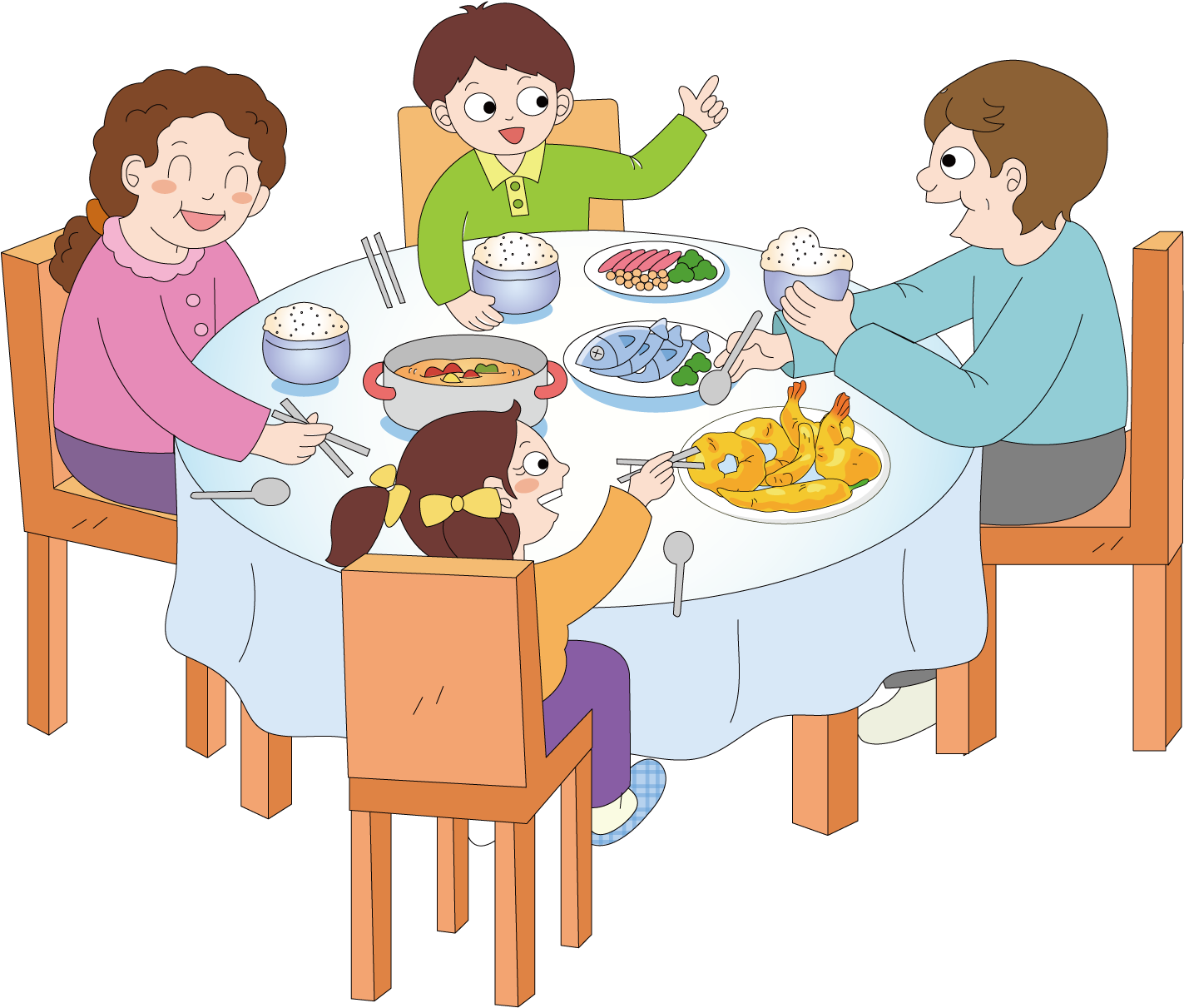 Картинка детей сидящих за столом. Семья обедает за столом. Дети за столом обедают. Иллюстрация дети обедают. Обед иллюстрация для детей.