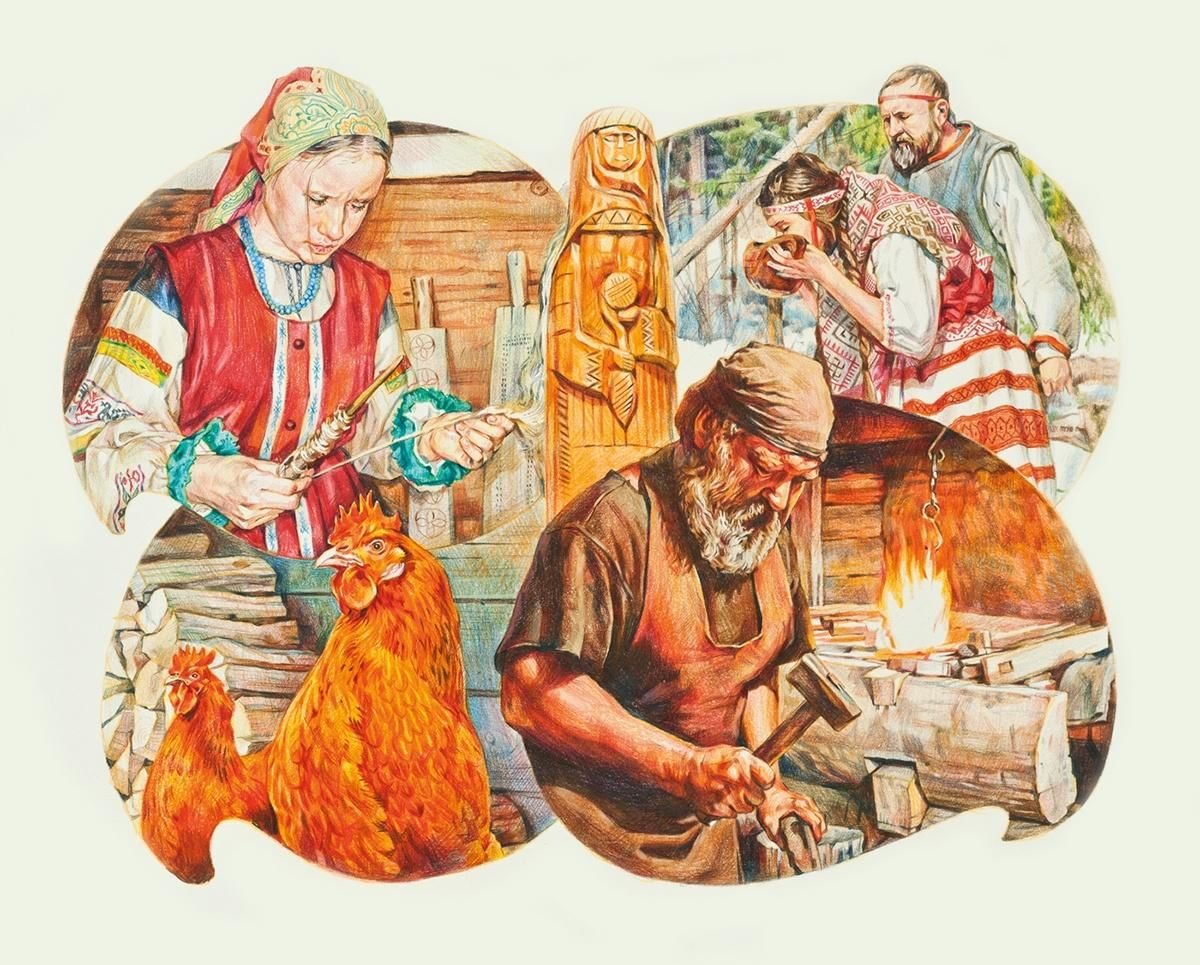 Ремесленники древней Руси иллюстрации