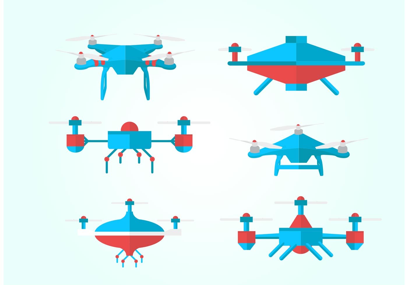 Схематичное изображение дрона