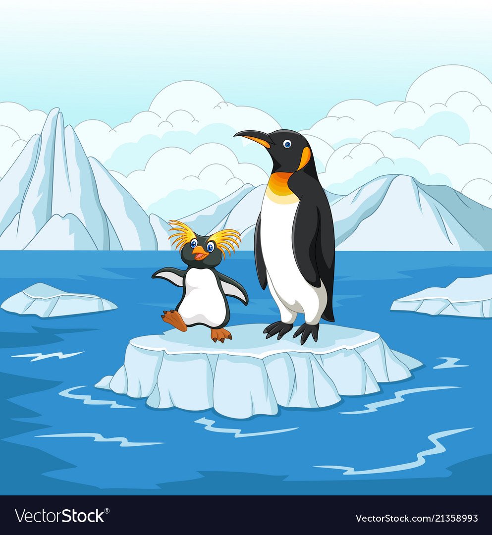 Пингвинчик на льдине
