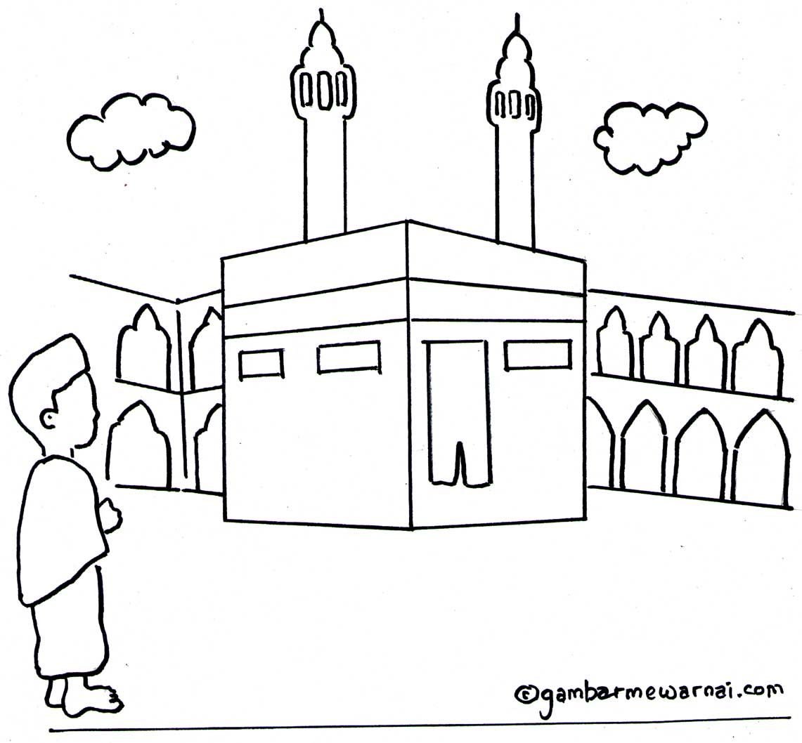 раскраска Мусульманская девочка молиться