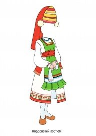 Кукла в русском национальном костюме рисование