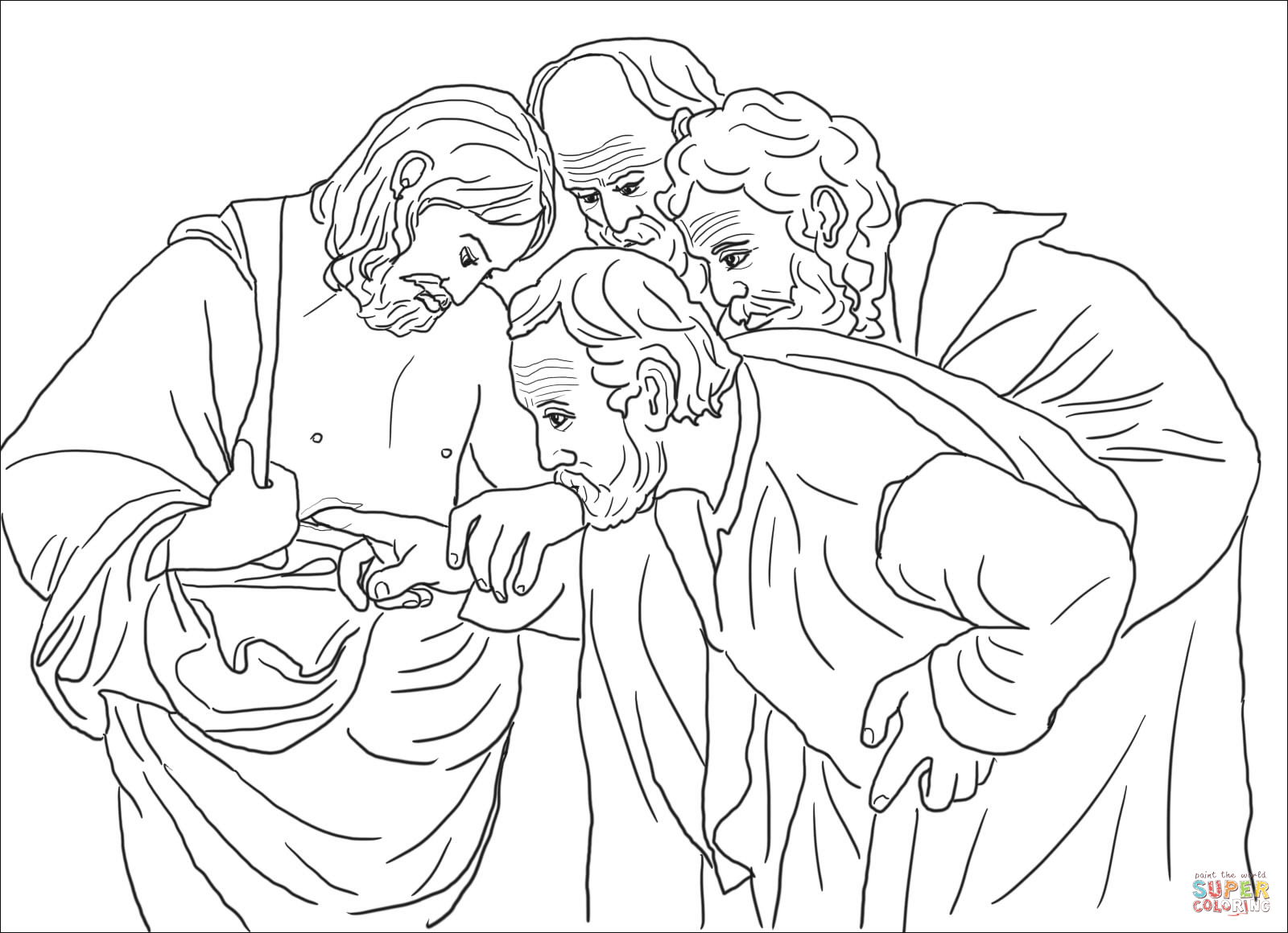 Апостол Фома раскраска
