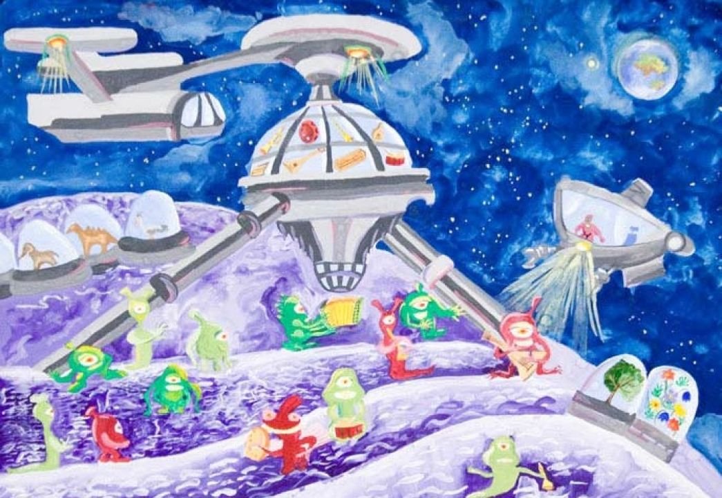 Нарисовать дом на луне окружающий мир 1. Рисунок на тему космос. Рисунок на космическую тему. Фантазия на тему космос. Детские рисунки на тему космос.