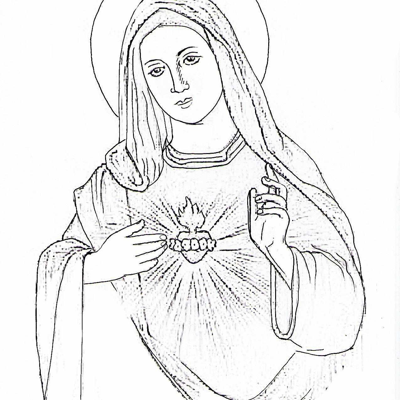 Икона Божией матери Марии нарисовать