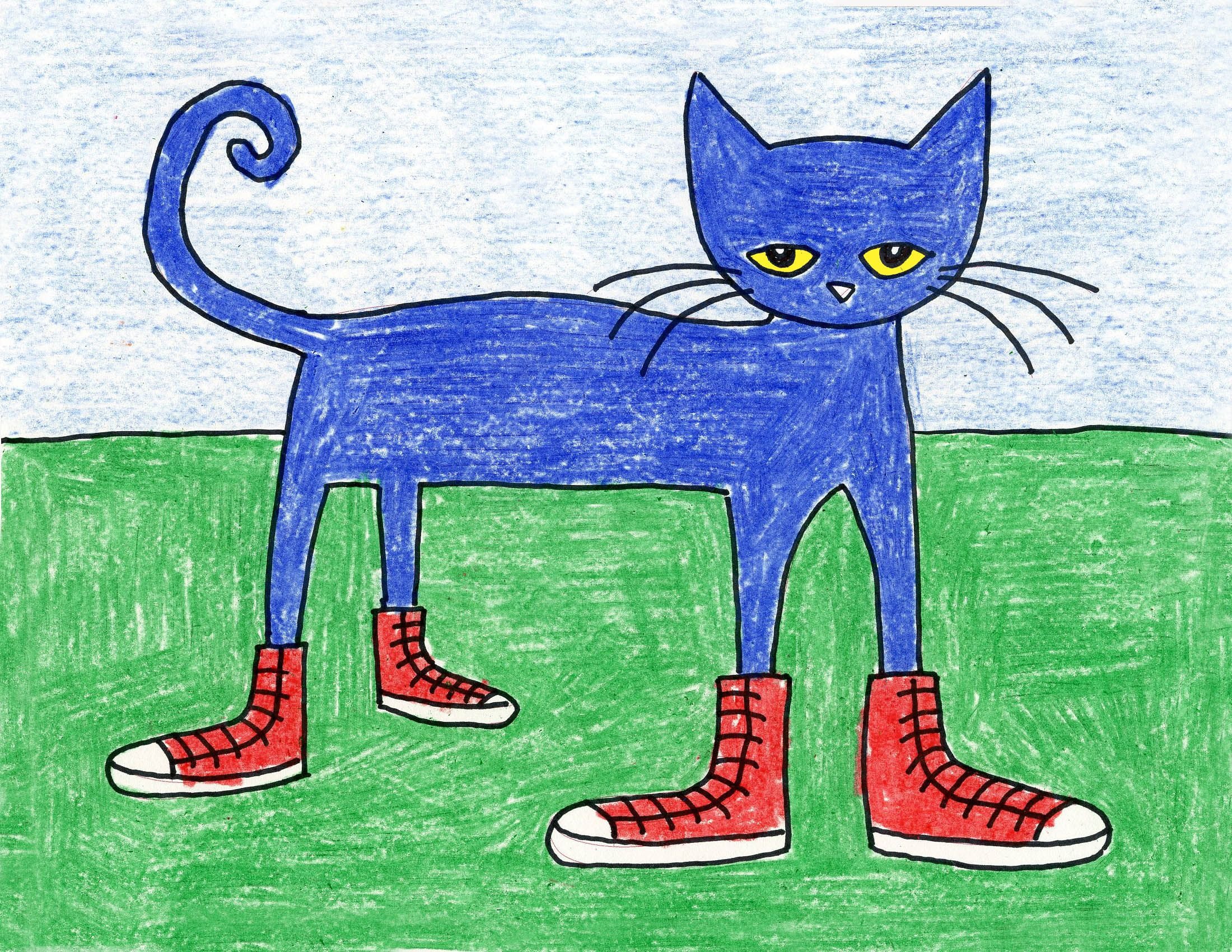 Кот рисунок для детей