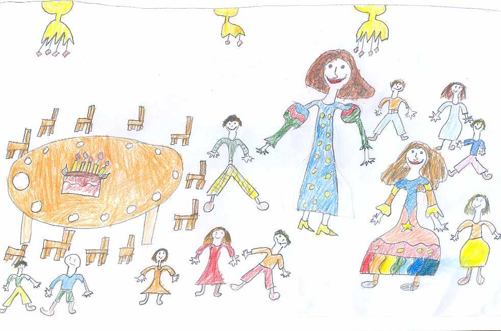 Рисование дети танцуют на празднике старшая. Детские рисунки. Детские рисунки детский сад. Рисунок на тему детский сад. Дети в детском саду рисунок.