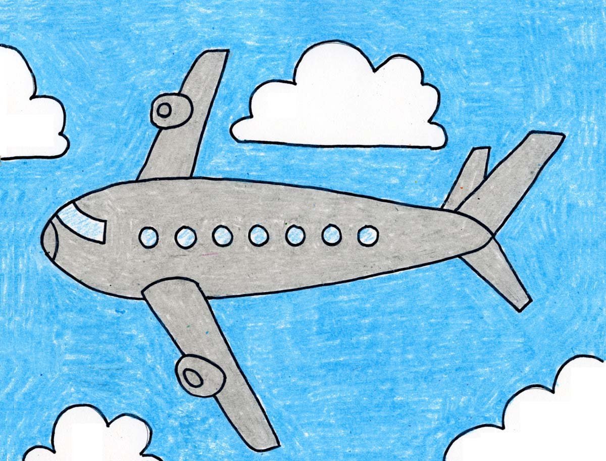 Самолет для рисования для детей