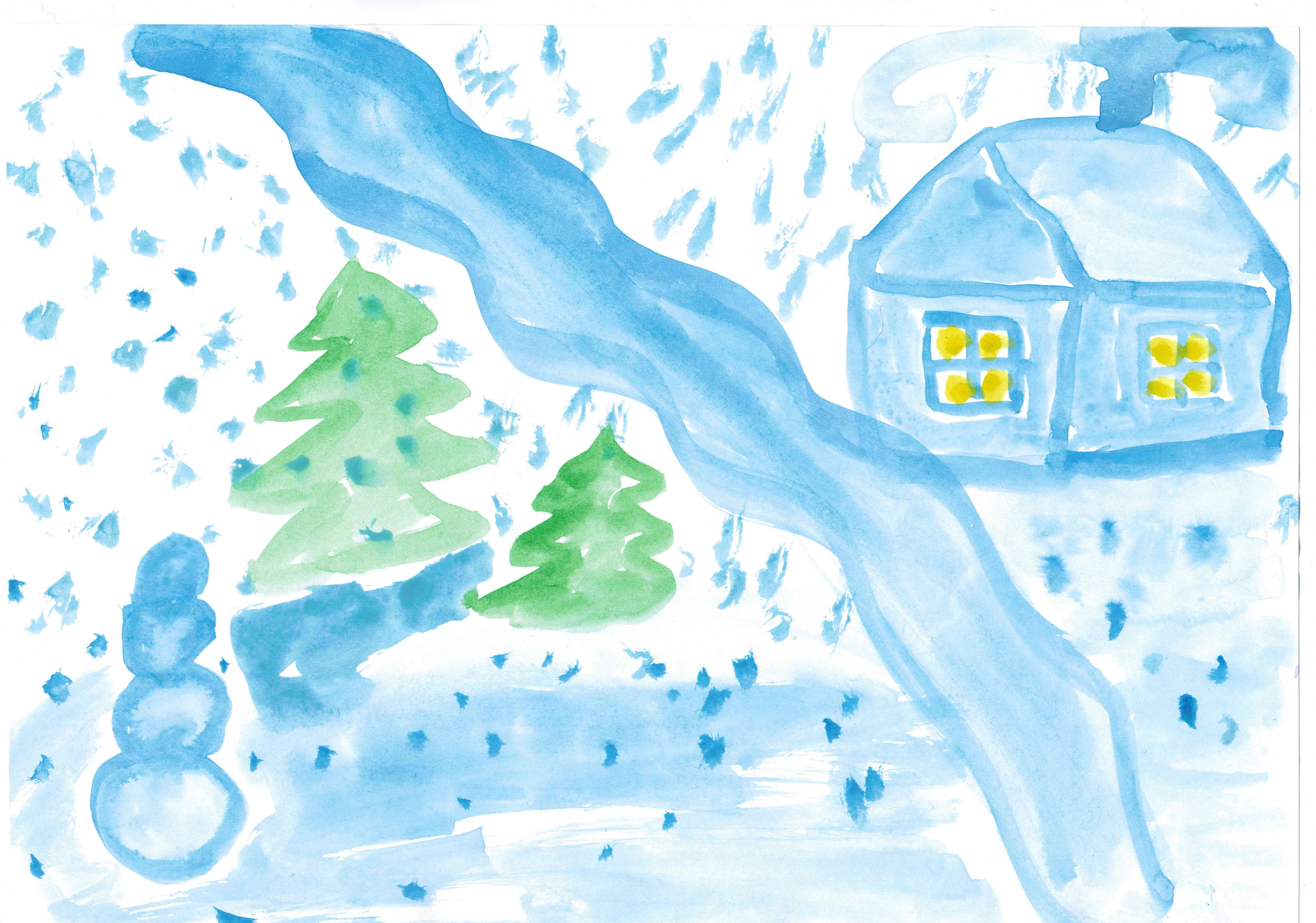 Рисунок на тему Зимушка зима в детский сад