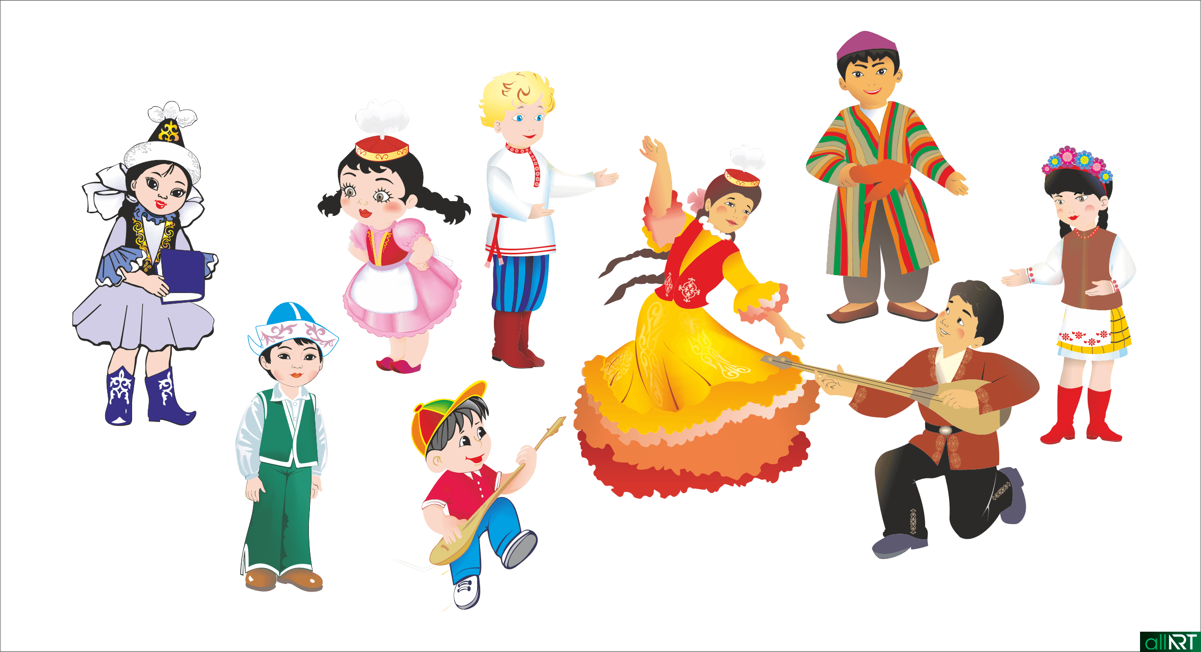 Хоровод национальностей. Казахские национальные костюмы для детей. Дети казахи в национальных костюмах. Национальности для детей.