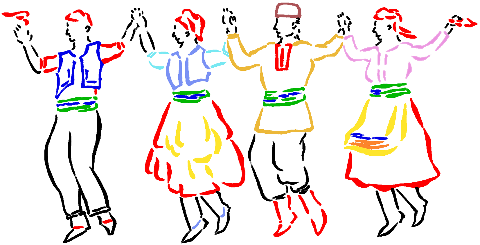 Народный танец рисунок
