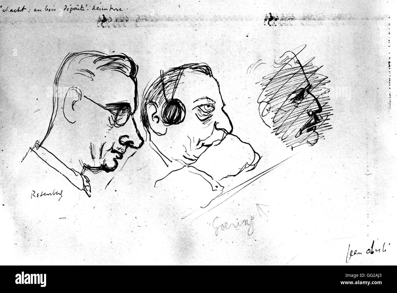 Карикатуры Геринг на Нюрнбергском процессе