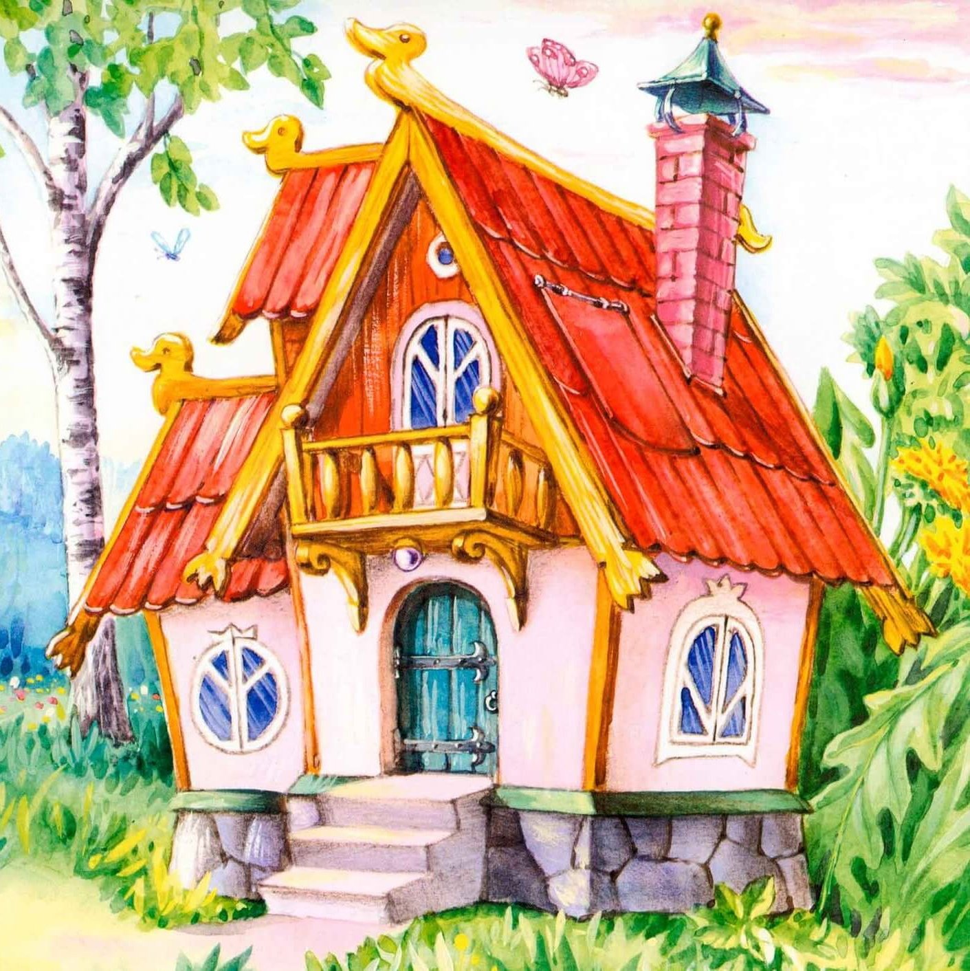Детский рисунок сказочного дома
