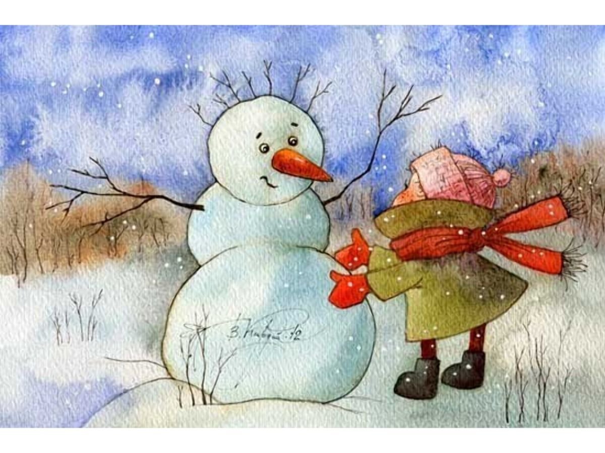 Зимние иллюстрации Виктории Кирдий